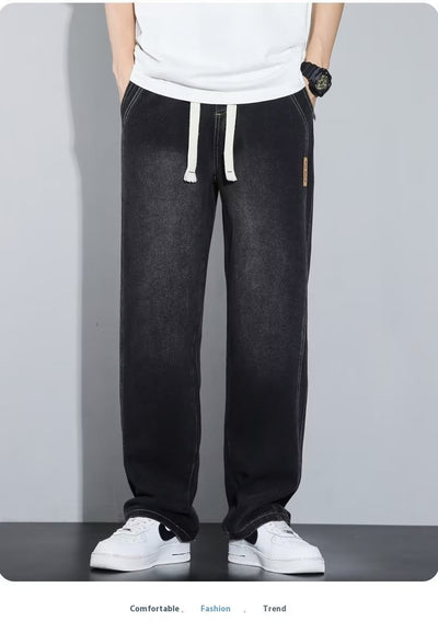 Pantalones Vaqueros Rectos Anchos para Hombre - Comodidad y Estilo Casual - Image 23