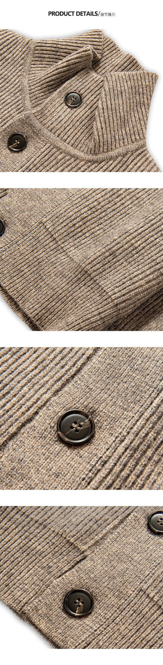 Cardigan Retro Casual para Hombre Estilo Americano - Image 11