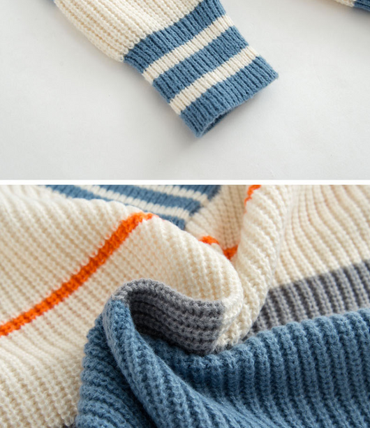 Suéter Cuello V con Contraste Asimétrico para Hombre y Mujer - Image 12