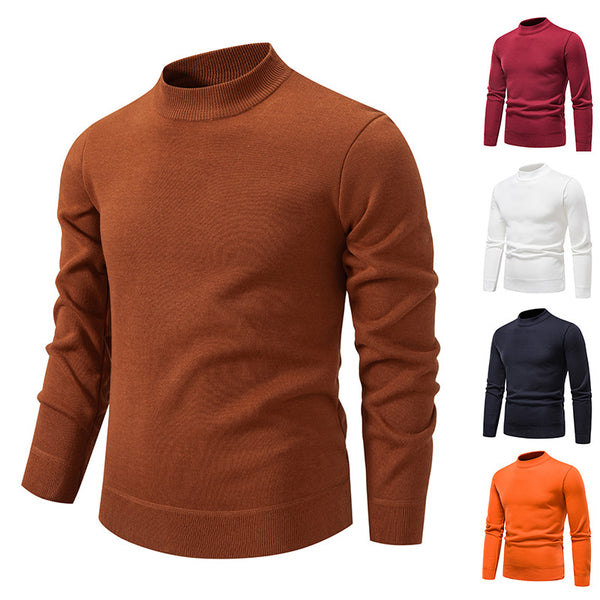 Suéter para Hombre con Forro Polar Grueso Cuello Redondo