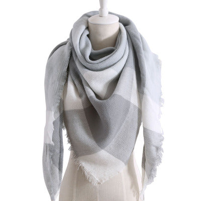 Bufanda Larga con Triángulos para Mujer - Chal Otoño Invierno - Image 15