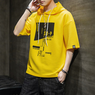 Sudadera casual con capucha y manga media - Image 10