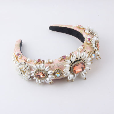 Diadema de Lujo Barroco con Perlas y Cristales Brillantes - Image 13