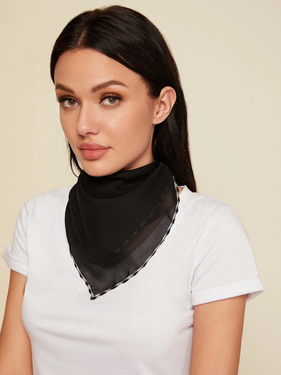 Pañuelo Triangular Delgado para Afinar el Rostro con Sujeción en Orejas - Image 5
