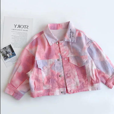 Chamarra de Mezclilla para Niñas con Diseño Tie-Dye - Image 6