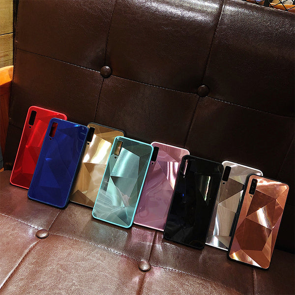 Funda para teléfono con espejo romboidal