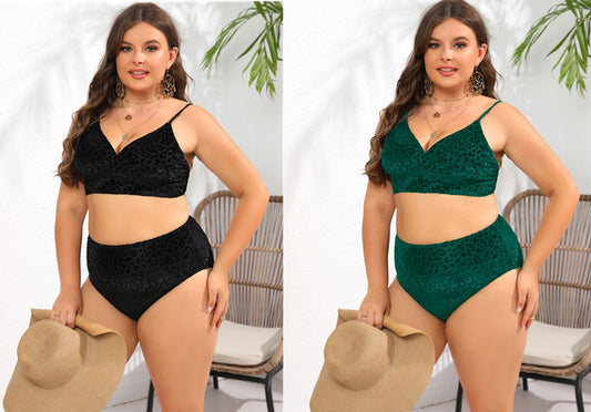 Bikini con Estampado Leopardo Verde y Tirantes Ajustables - Image 2