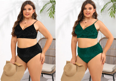 Bikini con Estampado Leopardo Verde y Tirantes Ajustables - Image 2