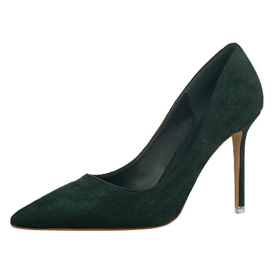 Tacones Stiletto Puntiagudos en Gamuza para Fiestas - Image 4