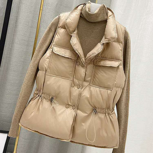 Chaleco de Algodón con Cuello Alzado para Mujer - Image 22
