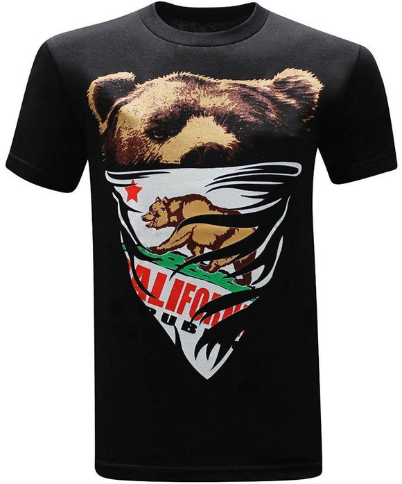 Camiseta Estampada Manga Corta Primavera Verano para Hombre