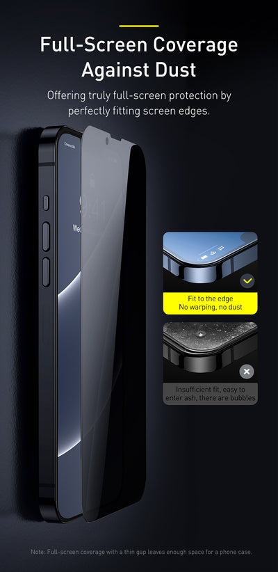 Protector de Pantalla Privacidad Cristal Templado Full Screen para iPhone 5.4 Pulgadas Negro - Image 13