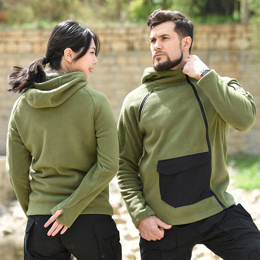 Sudadera con Capucha Camuflada para Hombre - Abrigo Outdoor Transpirable y Cálido