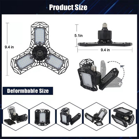 Lámpara LED Plegable para Garaje - Luz Deformable de Alto Rendimiento - Image 9
