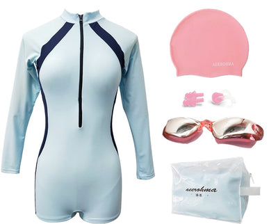 Traje de Baño Deportivo de Manga Larga para Mujer - Cobertura Total - Image 13