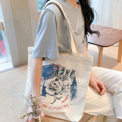 Bolsa de Tela Japonesa para Estudiantes - Mochila Escolar Estilo Crossbody - Image 5