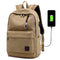 Mochila de Lona con Carga USB - Resistente y Funcional
