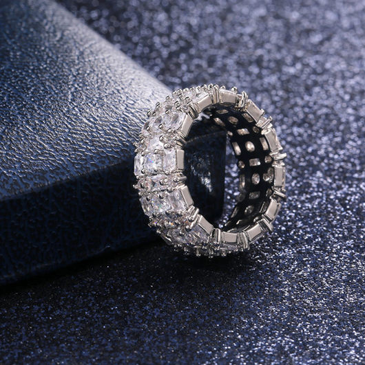 Anillo de Circonia Cúbica Lujo para Parejas - Joyería Brillante - Image 8