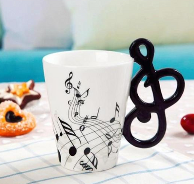 Taza de Cerámica con Asa de Saxofón y Notas Musicales - Image 10