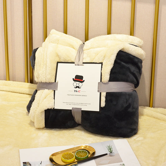 Manta Térmica de Franela Cuadros Reversible para Sofá y Cama