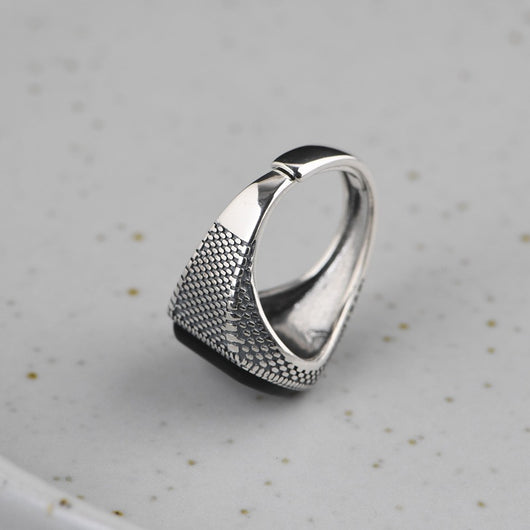 Anillo de Plata Tailandesa 925 Vintage Desgastado para Dedo Índice - Image 5