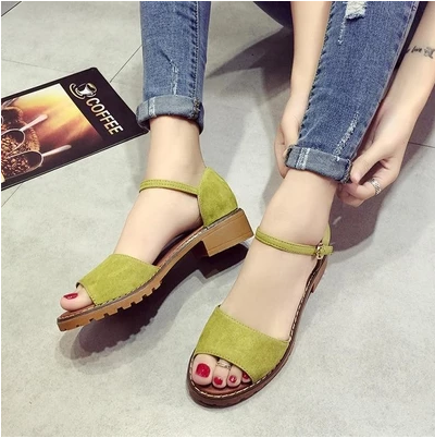 Sandalias con Hebilla de Un Botón