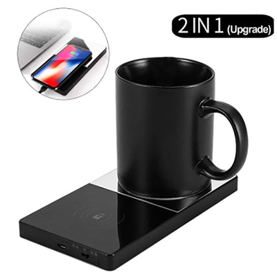 Taza Térmica 2 en 1 con Cargador Inalámbrico y Calentador Eléctrico - Image 2