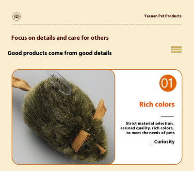 Juguete Interactivo para Gatos Ratón de Peluche con Sonido Realista - Image 12