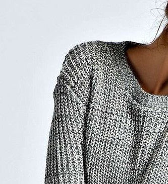 Suéter Pullover Cuello Redondo Talla Grande para Mujer - Image 2