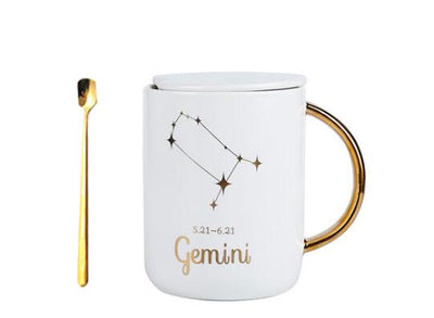 Taza de Cerámica con Constelaciones del Zodiaco y Cuchara de Regalo - Image 7
