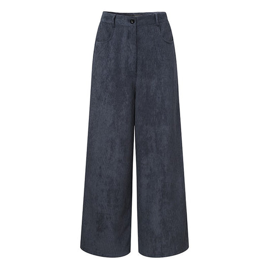 Pantalones de Pana Cintura Alta Pierna Ancha para Mujer - Image 5