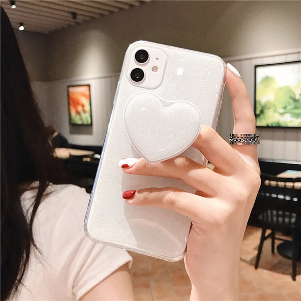 Funda para Teléfono con Purpurina y Soporte Integrado