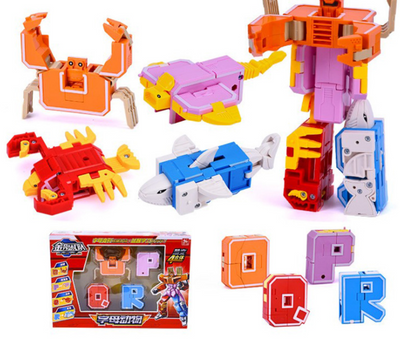 Juguete Dinosaurio Transformable del Equipo King Kong con Alfabeto en Inglés - Image 12