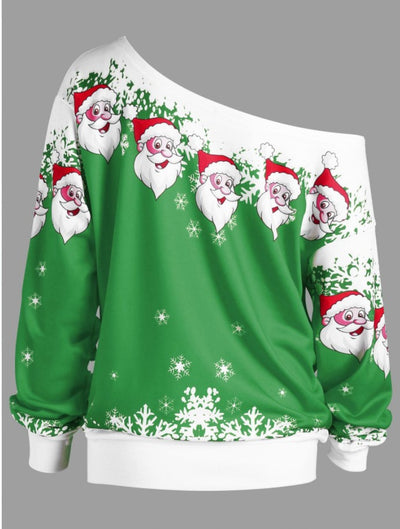 Suéter Navideño Asimétrico de Papá Noel - Image 7