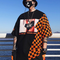 Camiseta Hip-hop Cuadros Estampada Unisex - Estilo Urbano Oversize