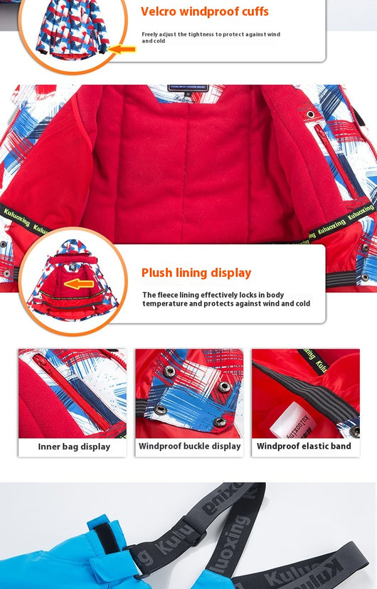 Chaqueta Impermeable para Esquí Infantil - Diseño Versátil para Tabla Simple y Doble - Image 29