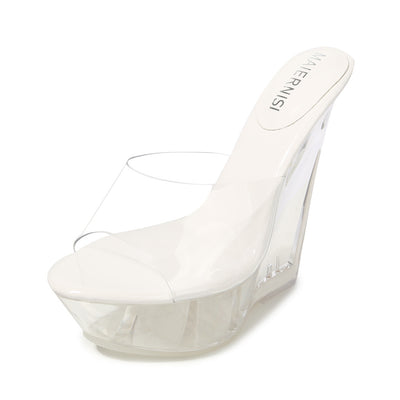 Zapatos de Tacón Cristal con Diseño Transparente Especial