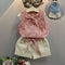 Conjunto de Chaleco sin Mangas con Moño y Shorts