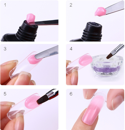 Kit de 14 Geles de Extensión de Uñas UV Transparentes para Nail Art Profesional - Image 6