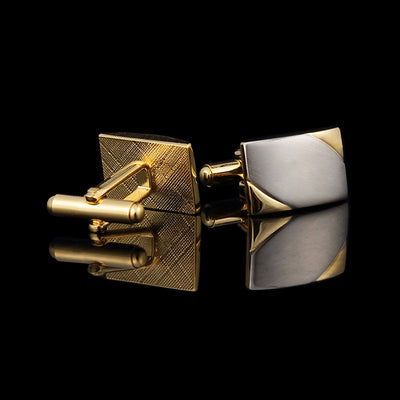 Gemelos Bicolor Oro Cepillado para Hombre - Image 2