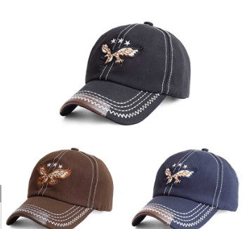 Gorra de Béisbol Retro con Águila Bordada