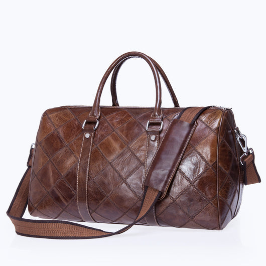 Bolsa de Viaje Vintage a Cuadros para Hombre - Image 8