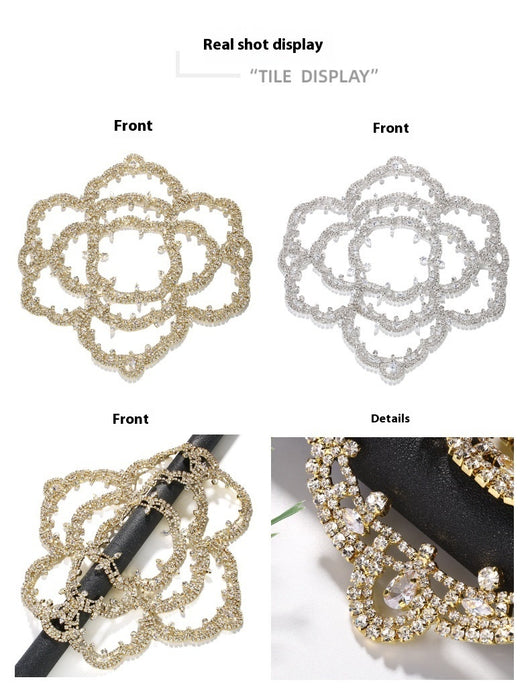 Diadema Novia Retro Floral con Cristales Brillantes - Image 8