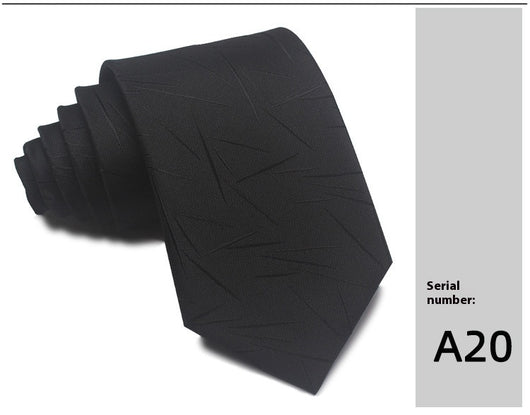 Corbata Jacquard Rayada 8CM para Hombre - Rojo, Negro y Azul - Image 36