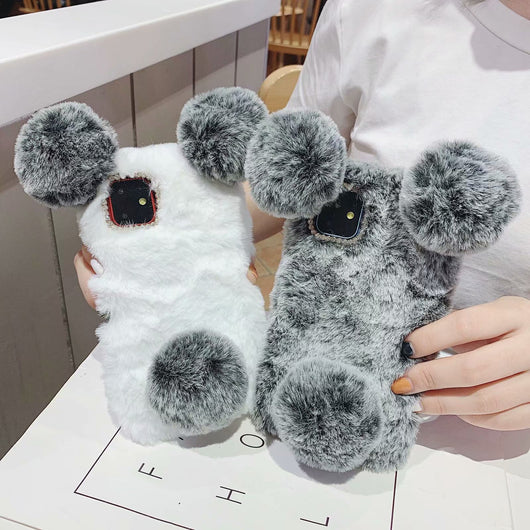 Funda Protectora de Peluche Osito Compatible con Apple