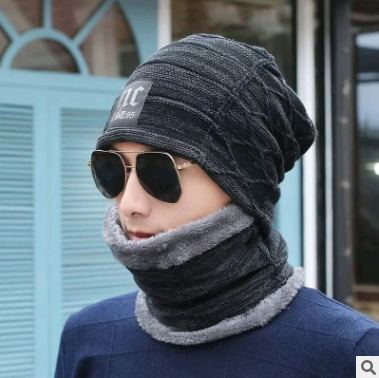 Gorro de Lana Tejida con Bufanda Cruzada Cuello Cálido - Image 6
