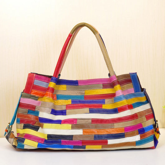 Bolso de Hombro con Costuras a Rayas - Image 9
