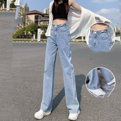 Jeans Rectos Anchos de Talle Alto para Verano - Image 6