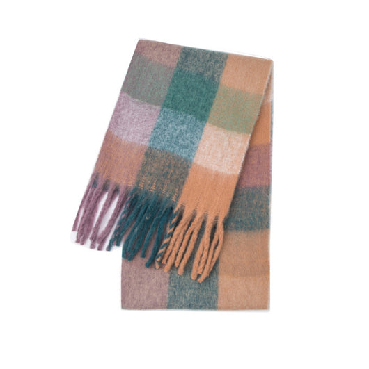 Bufanda Gruesa Cuadros Otoño Invierno - Diseño Multicolor Elegante - Image 8