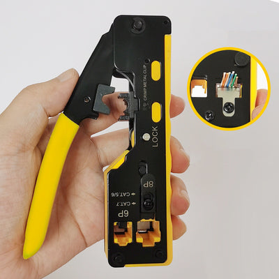 Herramienta Profesional 3 en 1 para Crimping y Pelado de Cables RJ45 - Image 6